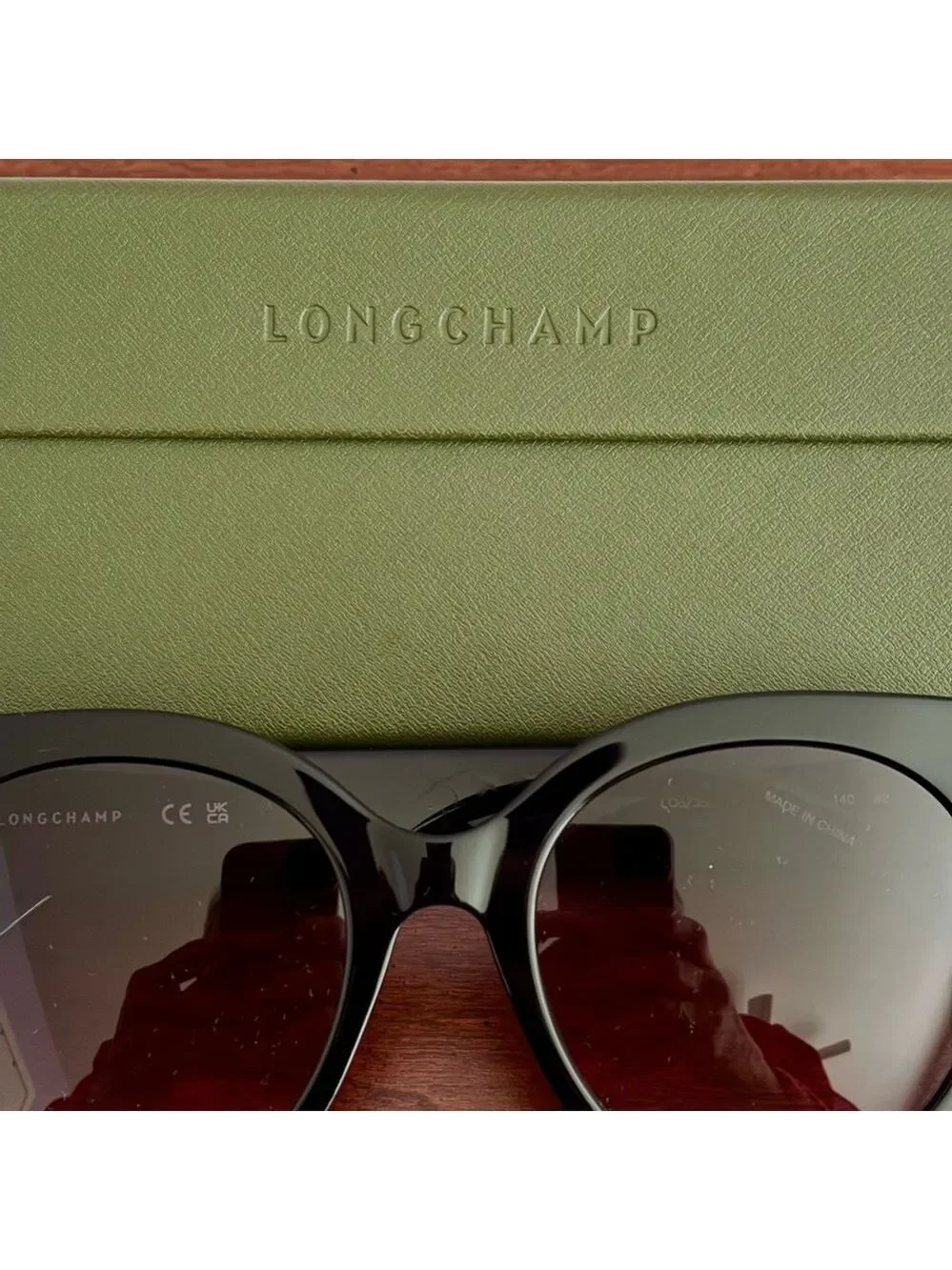 Brand New Longchamp Black Cat-Eye Sunglasses with Case & Cloth | Style LO6044